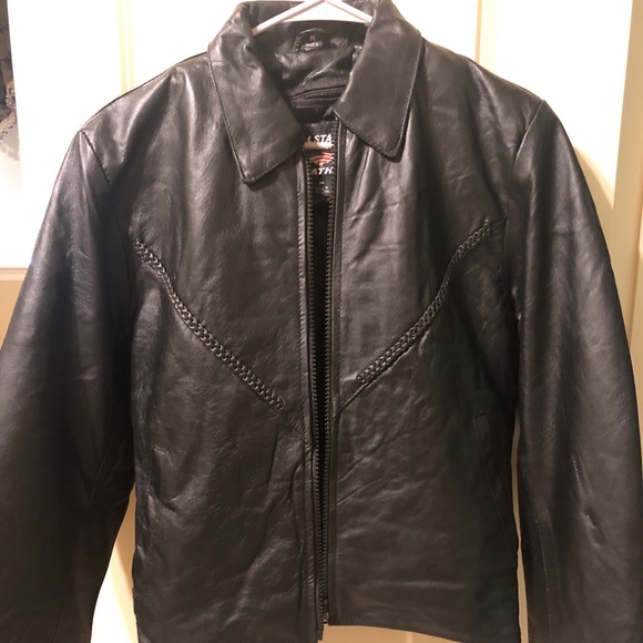 NWT Allstate Leather Motorcycle Jacket, Medium - Picture 1 of 7